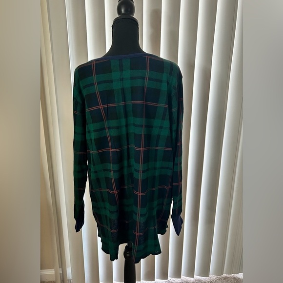 Old Navy Plaid Waffle Knit Pajama Top - Picture 6 of 6